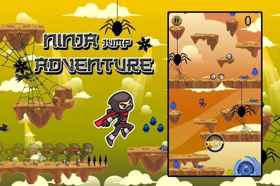 Ninja Jump Adventure 64 Bit - Android iOS with AdMob — screenshot 3