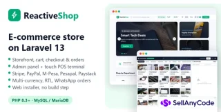 Reactive Shop Laravel eCommerce Store with Touch POS & Multi-Payment