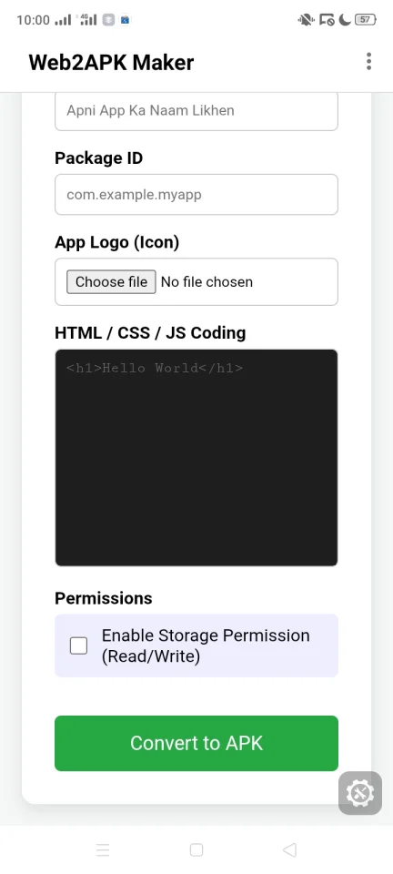 Web to APK — screenshot 2