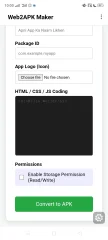 Web to APK