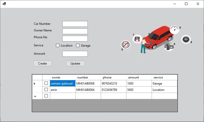 Car Service Management System — screenshot 2