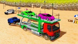 Heavy Vehicle Transporter Trailer Truck Game 3D
