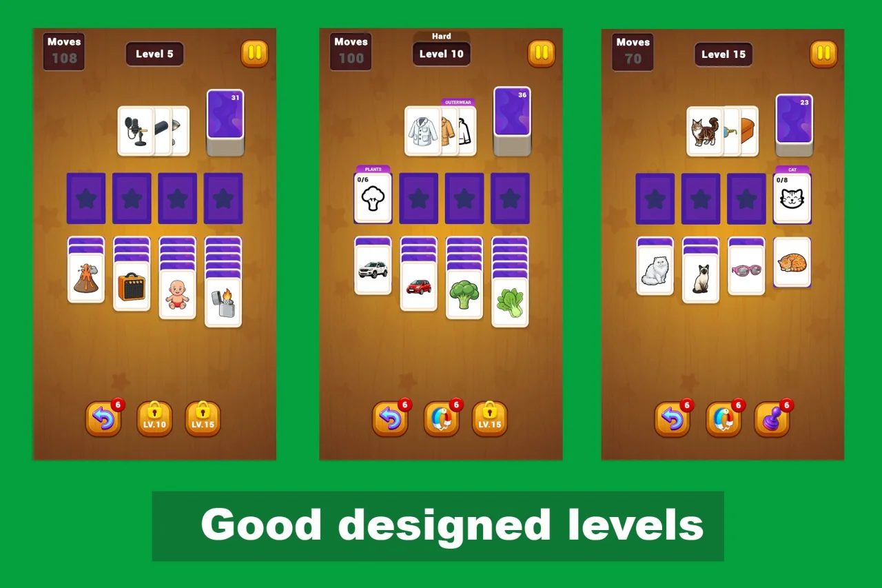 Category Solitaire Card Puzzle - Unity Source Code — screenshot 1