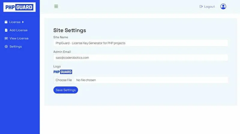 PHP License Management Script — screenshot 3