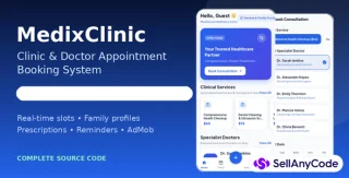 MedixClinic - Clinic & Doctor Appointment Booking Flutter App with Admin Panel