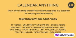 Calendar Anything | Show Any Existing WordPress Custom Post Type in a Calendar