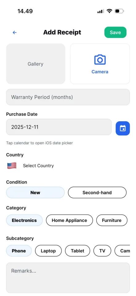 Receipt & Warranty Tracker — screenshot 4