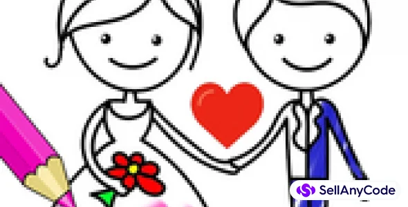 Bride and Groom Wedding Coloring Pages Game
