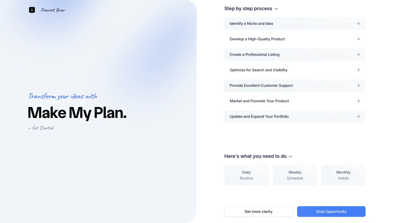 Make My Plan | Goal Planning Application — screenshot 2