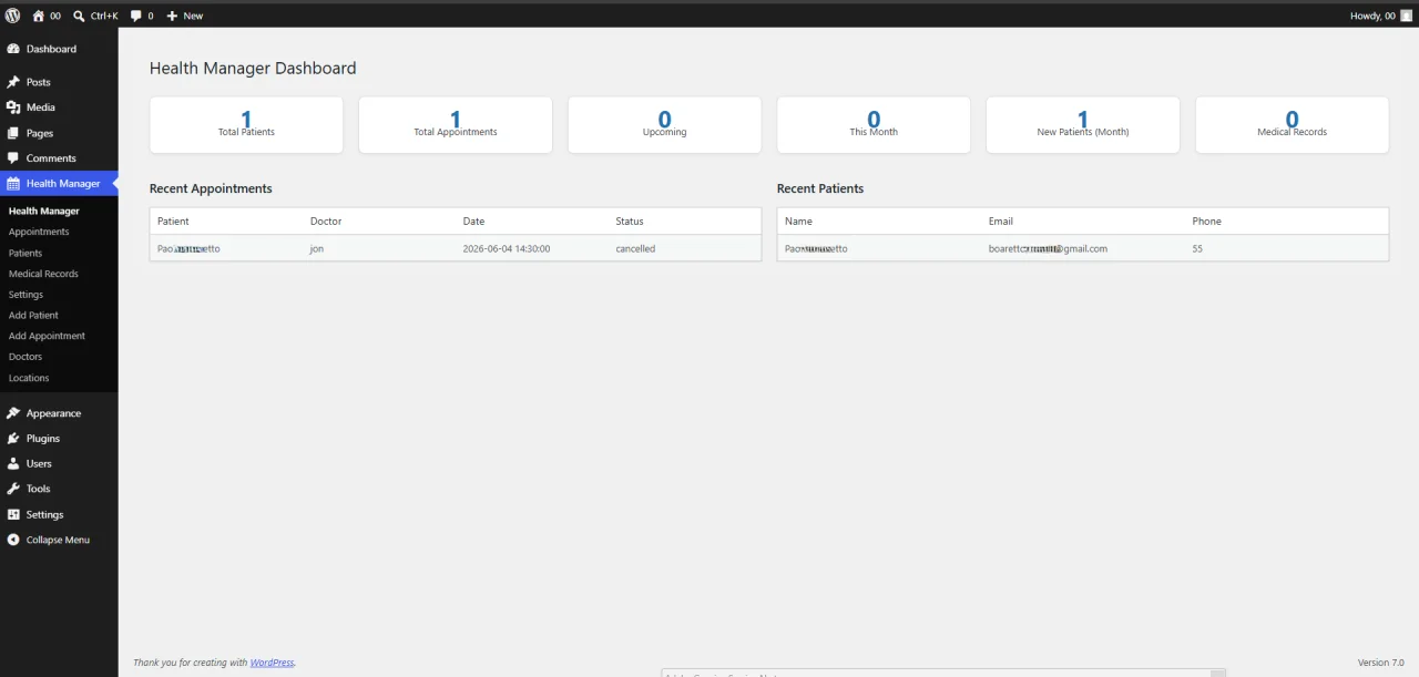 Health Manager. Clinic Booking — screenshot 1