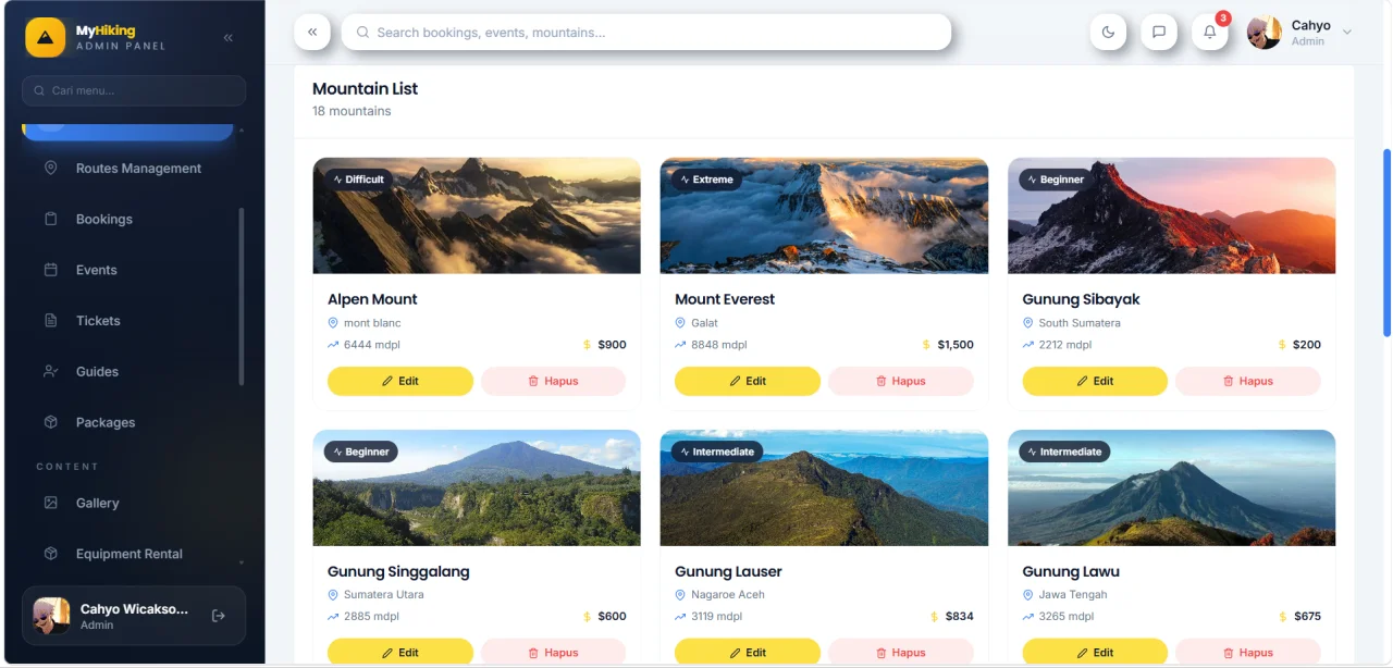 MyHiking — screenshot 2