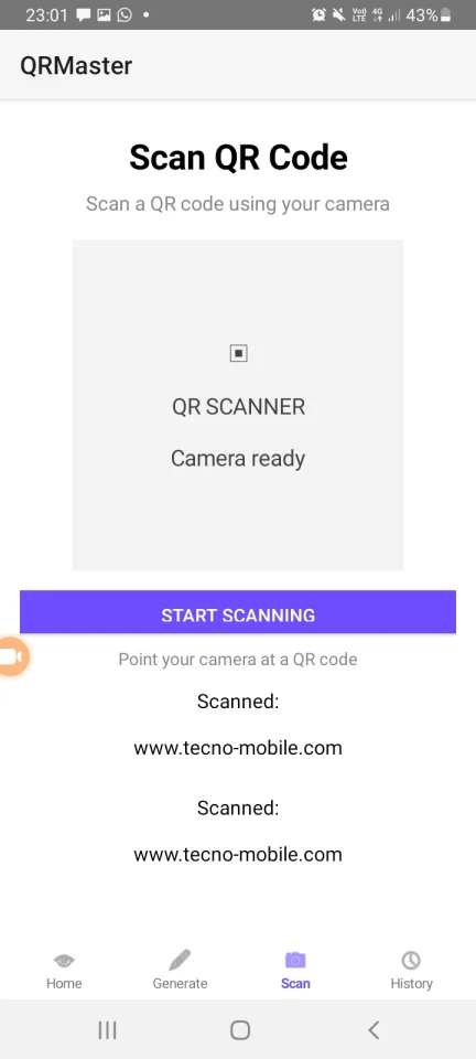 QR Master QR Code Scanner Android App Template — screenshot 2