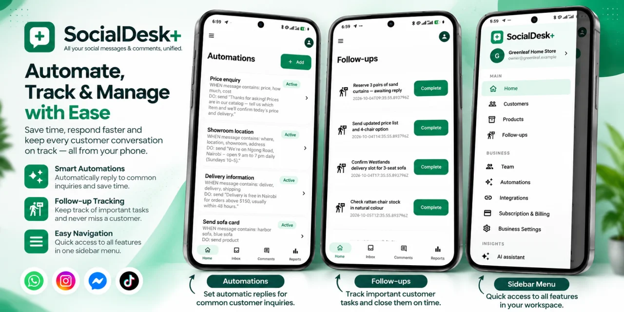 SocialDesk+ Omnichannel Social Commerce & Business Management Platform — screenshot 2