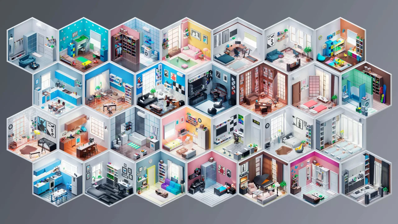 Interior - Low Poly 3D Models Pack — screenshot 10