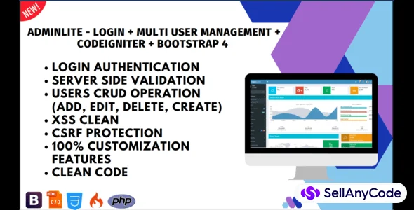 CodeIgniter AdminLTE Integration + User CRUD