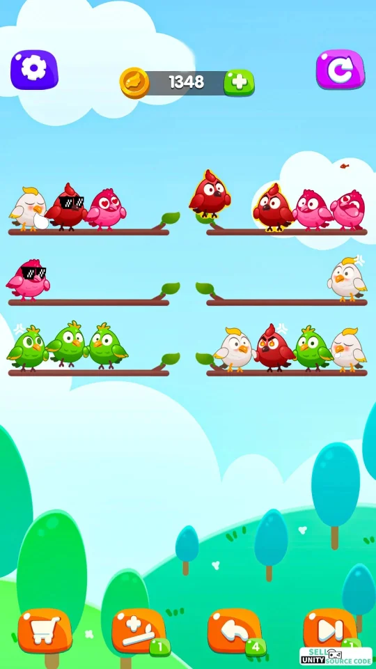 Bird Sort Puzzle: Color Matching Master Birds Jam Triple Match Fun Puzzles — screenshot 3