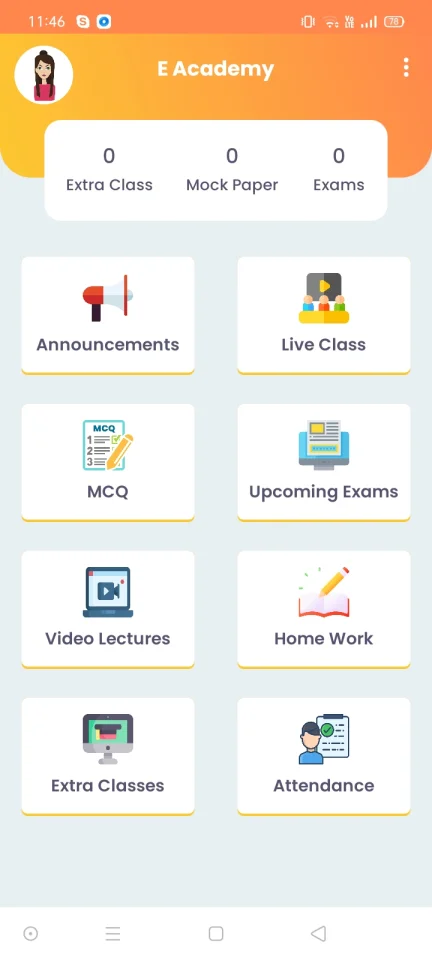 E-Academy - Online Classes / Institute / Tuition and Course Management (Android App + Admin Panel) — screenshot 2