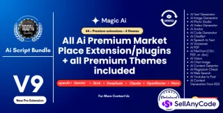 Magicai Marketplace Bundle - 28 Paid Premium Extensions + 8 Premium Themes - MagicAi v9