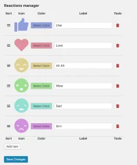 Reactions WordPress Plugin