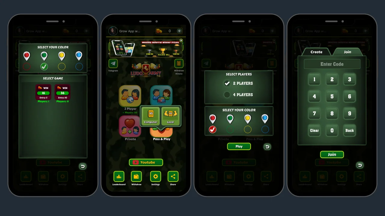 Ludo Army Game Android App with Admin Panel (Real Money Ludo Tournament) — screenshot 3