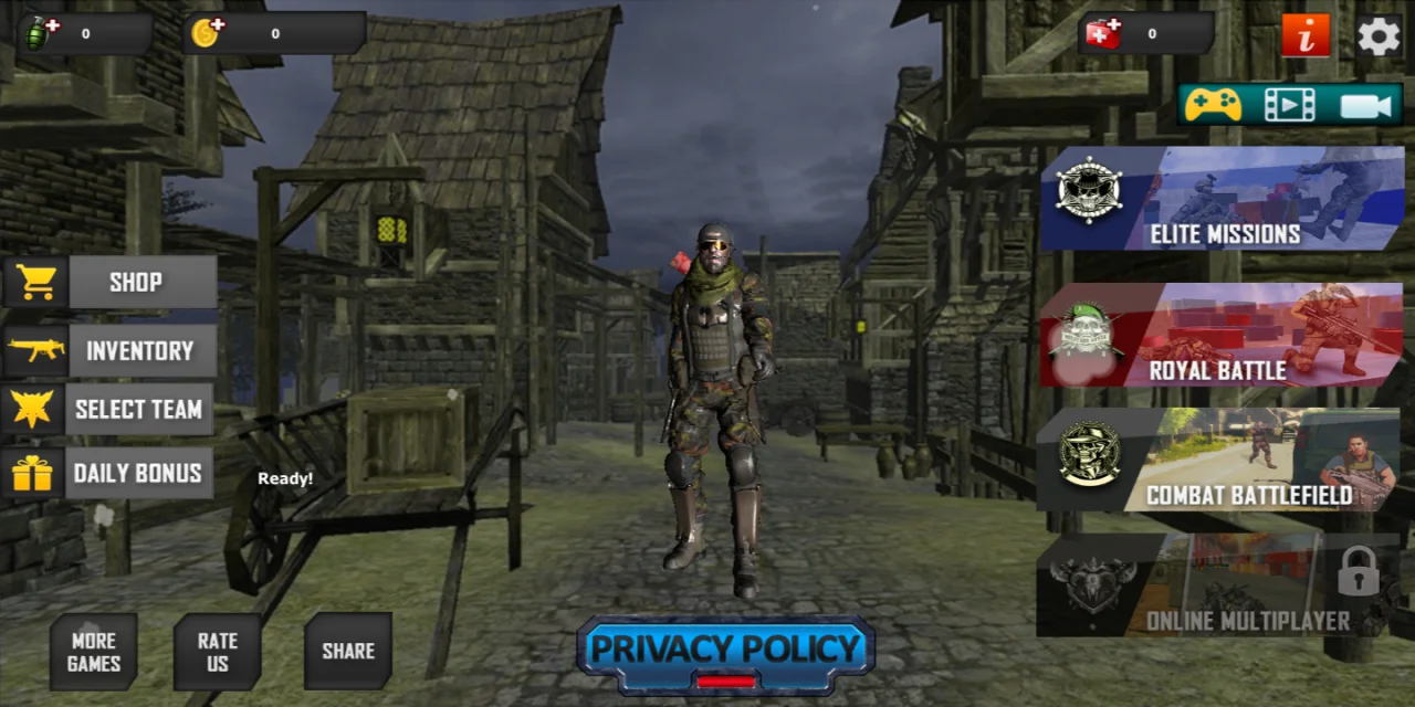Commando Survival Strike Shooting Game-Unity 3D — screenshot 1