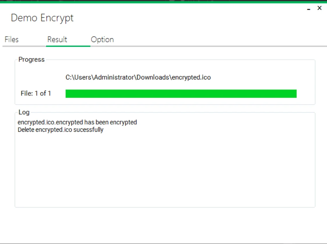Demo: File Encryption and Decryption with the AES Algorithm — screenshot 3