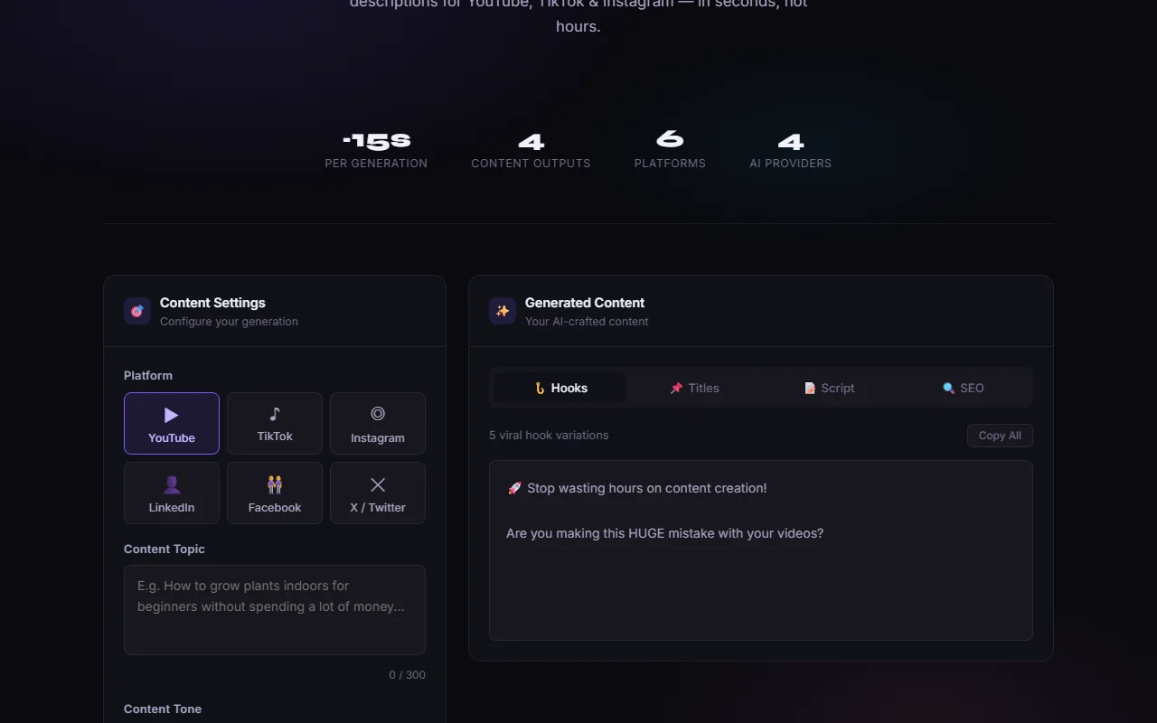 ViralForge: Ultimate AI Content Studio: — screenshot 5