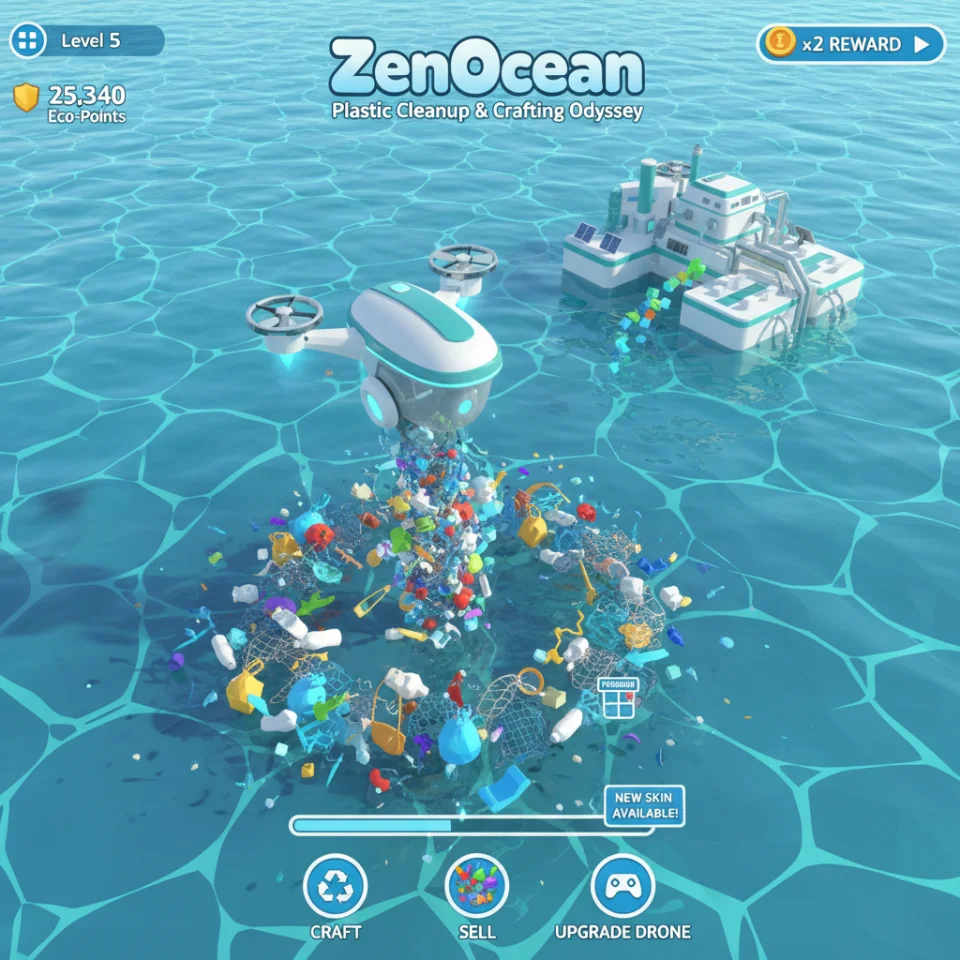 ZenOcean: Eco-Cleanup ASMR — screenshot 1