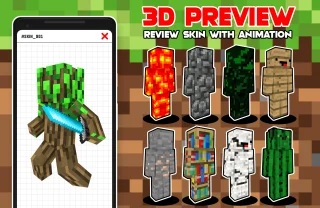 Camouflage Skins for Minecraft with 3D Skin Render