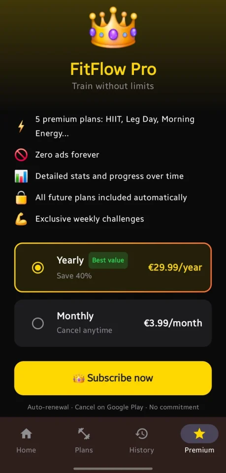 FitFlow - HIIT Timer & Workout Android App — screenshot 5