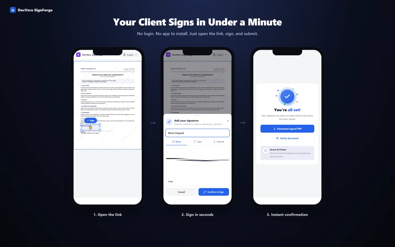 DocVera SignForge - PHP PDF eSignature — screenshot 1