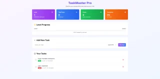 TaskMaster Pro - Gamified Task Management App | Next.js + TypeScript