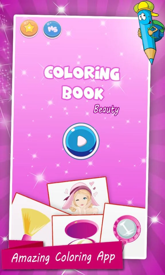 Beauty Coloring Pages Fashion Drawing Game — screenshot 1