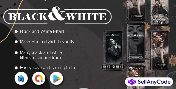Photo Lab Black White Editor Pro - Black Photo Effects - Photo Editor - Dark Photo Editor - Android AdMob Ads