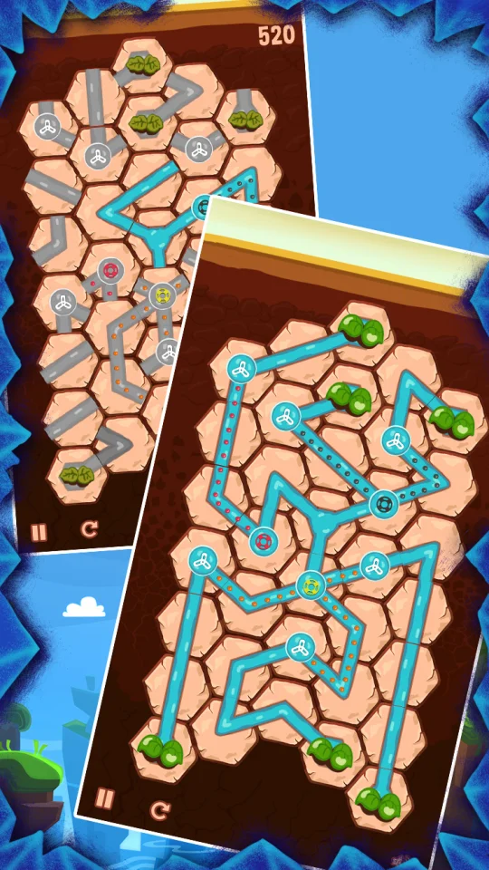 Max Hexa Pipe Flow Complete Game + 100 Levels & Level Editor — screenshot 3