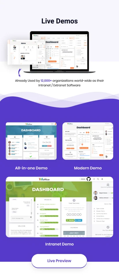 Woffice - Intranet/Extranet WordPress Theme — screenshot 3