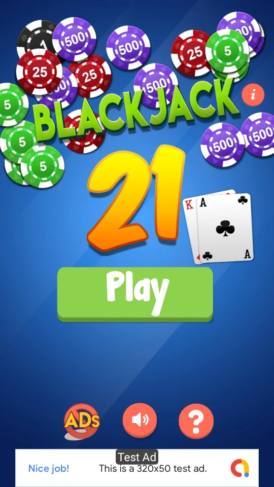 Black Jack 21 - Unity Source Code — screenshot 1
