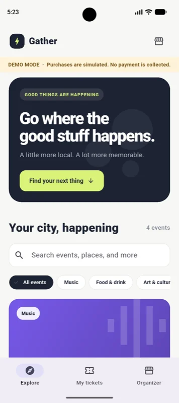 Event Ticketing App — screenshot 3