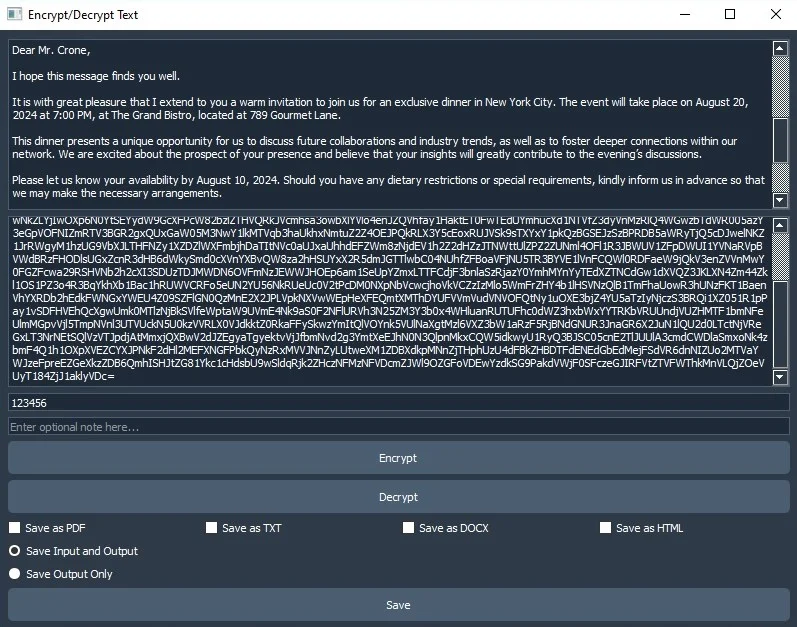 Text Encryption and Decryption — screenshot 1