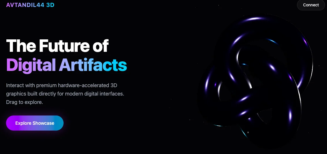 Interactive 3D Hero Pack for Framer | 5 Premium WebGL Scenes — screenshot 1