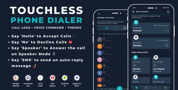 Touchless Phone Dialer Call Logs with AdMob Ads Android — screenshot 4