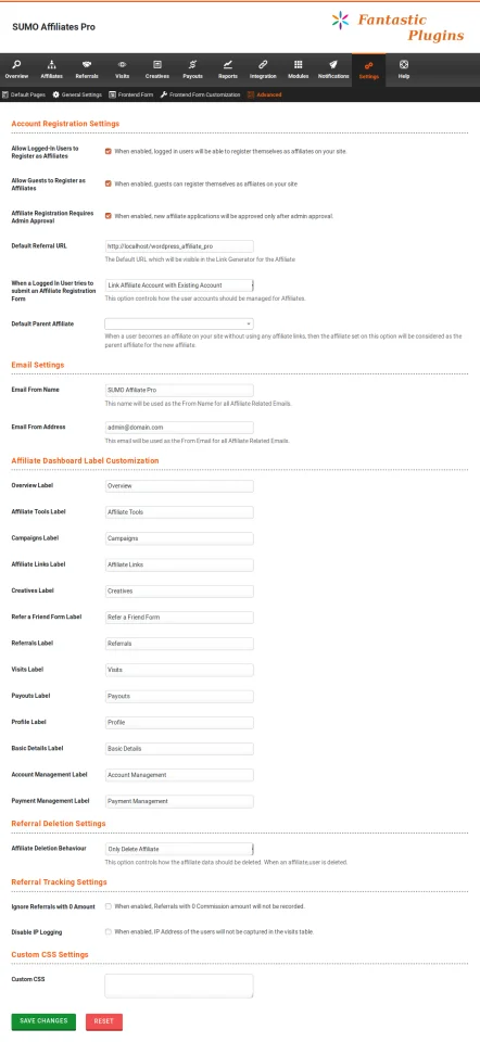 Sumo Affiliates Pro - WordPress Affiliate Plugin — screenshot 5