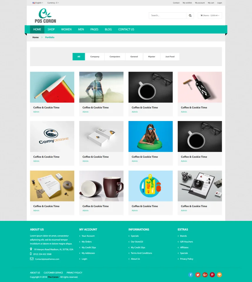 POS Coron Responsive HTML5 eCommerce Website Template with Full Pages — screenshot 5