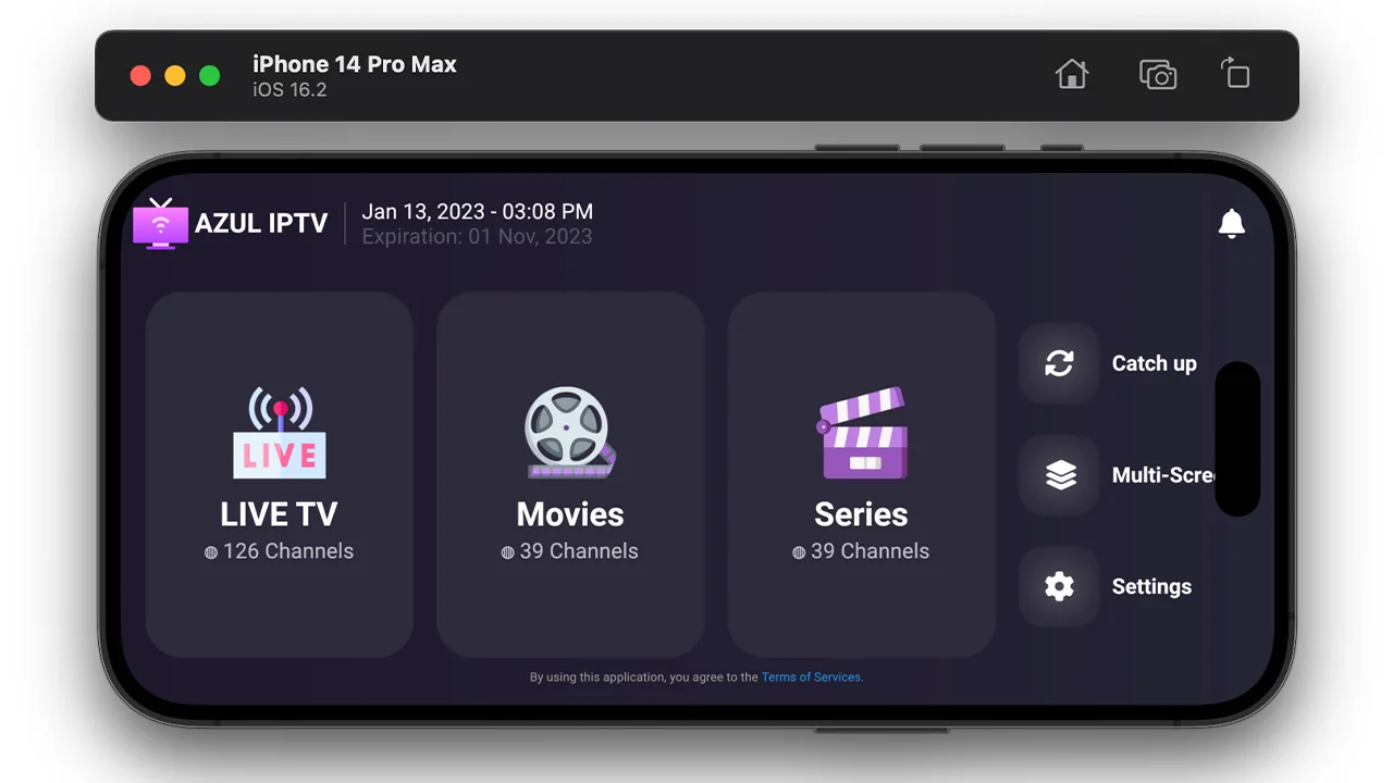 AZUL IPTV XTREAM, Multiple Format, Android TV — screenshot 2