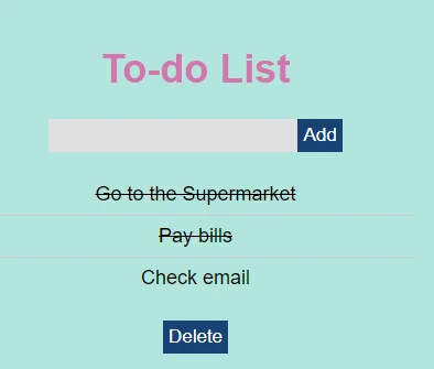 To-Do List — screenshot 2