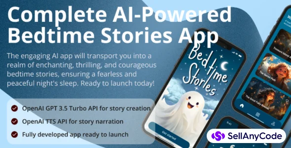 AI BedTime Stories Generator Flutter Template App