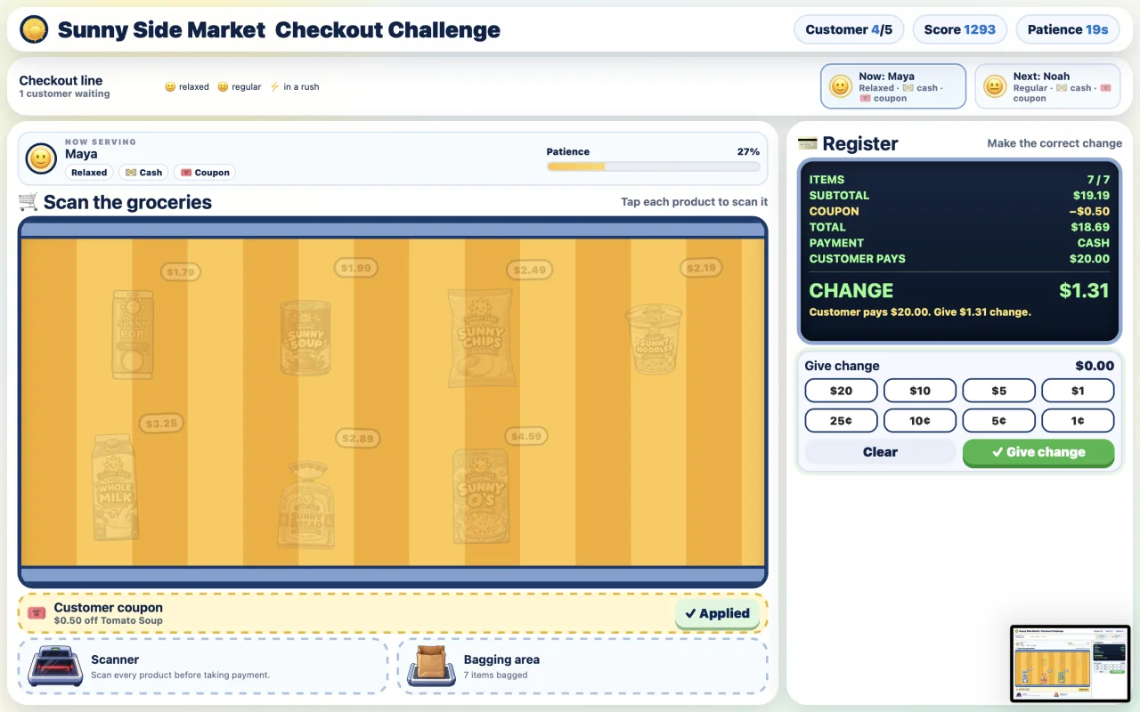 Sunny Side Market - Checkout Challenge — screenshot 2