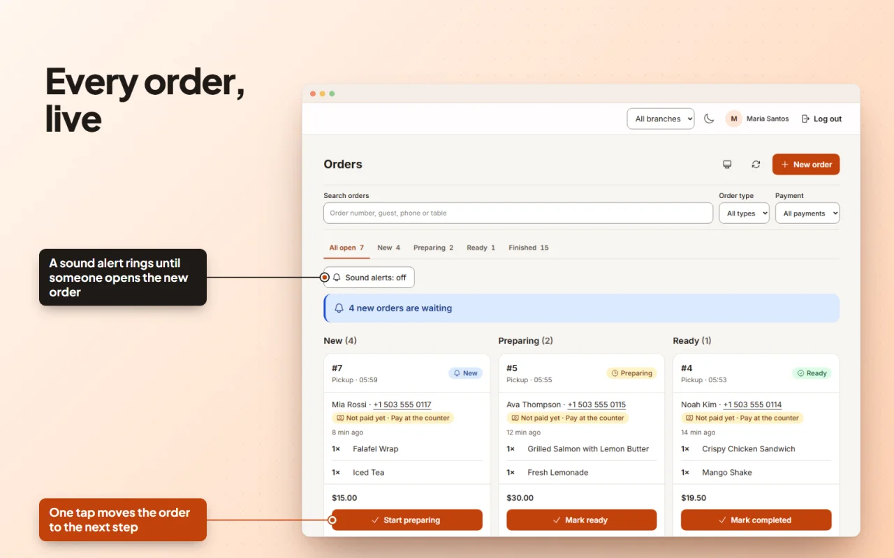 Dine With Us - Laravel Restaurant Ordering, QR Menu, POS & Kitchen Display — screenshot 2