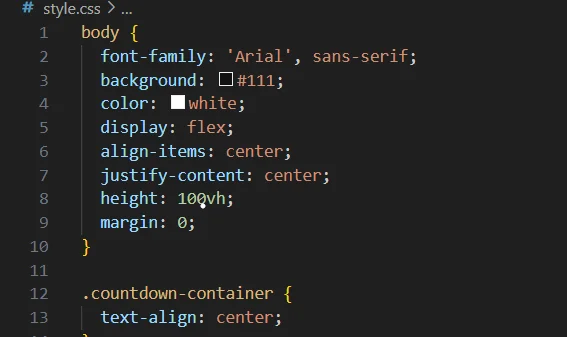 Countdown Timer HTML and JS Script with CSS — screenshot 2
