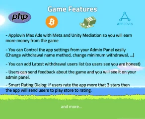Fly & Earn Turn Every Flap into Real Bitcoin! with Admin Panel and AdMob